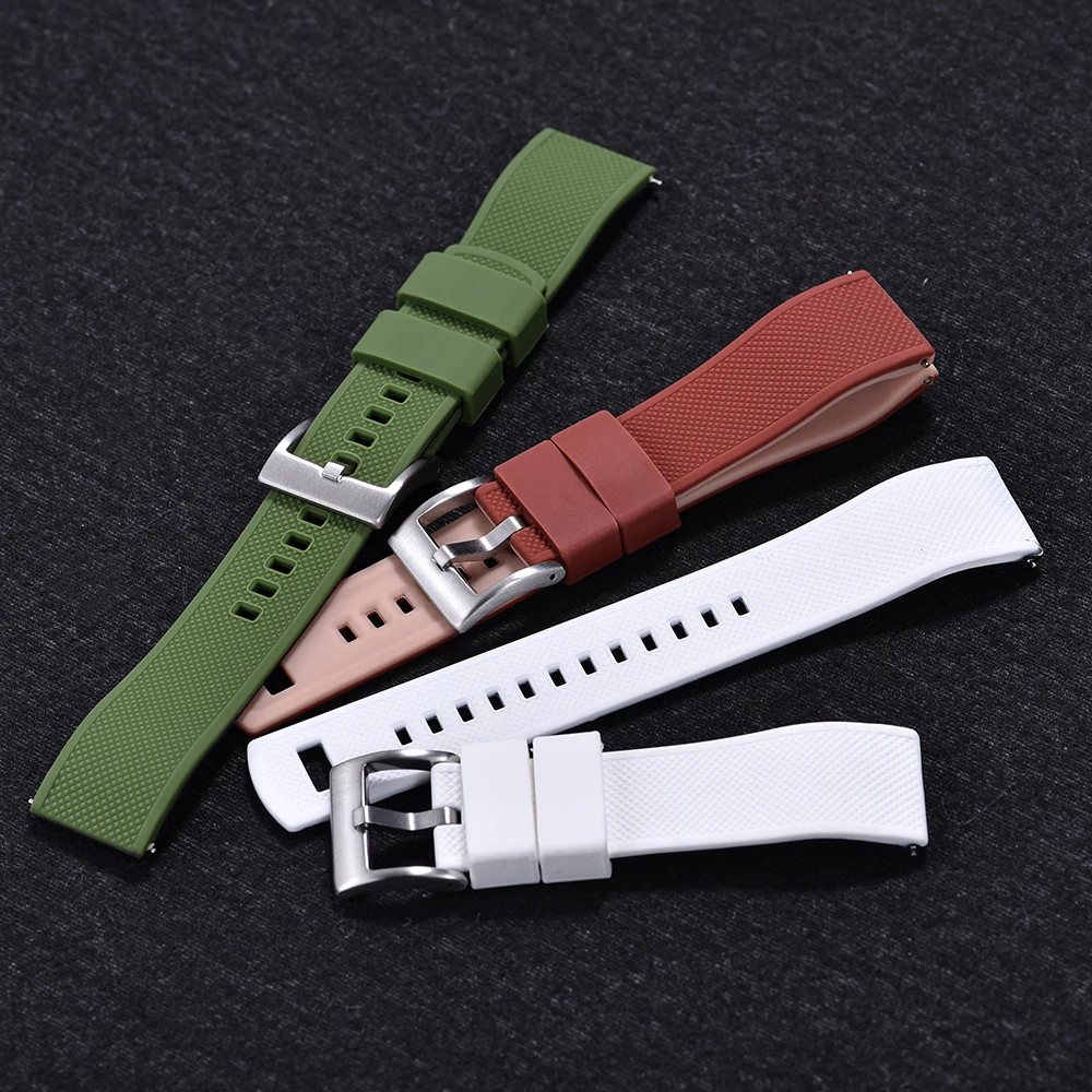 TONJETT Premium-Uhrenarmband, Schnellverschluss, Gummi-Silikon-Uhrenarmband, 20 mm Uhrenarmband, Ersatz-Uhrenarmband – Detail 9
