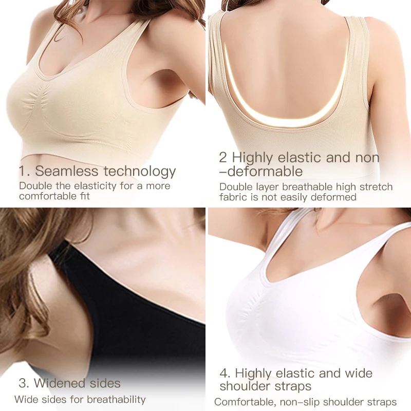 Women Bra Yoga Sports Underwear Push Up Bra Outdoor Running Fitness Breathable Comfortable Bralette Vest Top