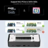 WAVLINK USB C Triple 4K@60Hz Display Docking Station 13-In-1 Type C 5Gbps Hub with M.2 PCIe/SATA SSD Enclosure Support 100W PD 4