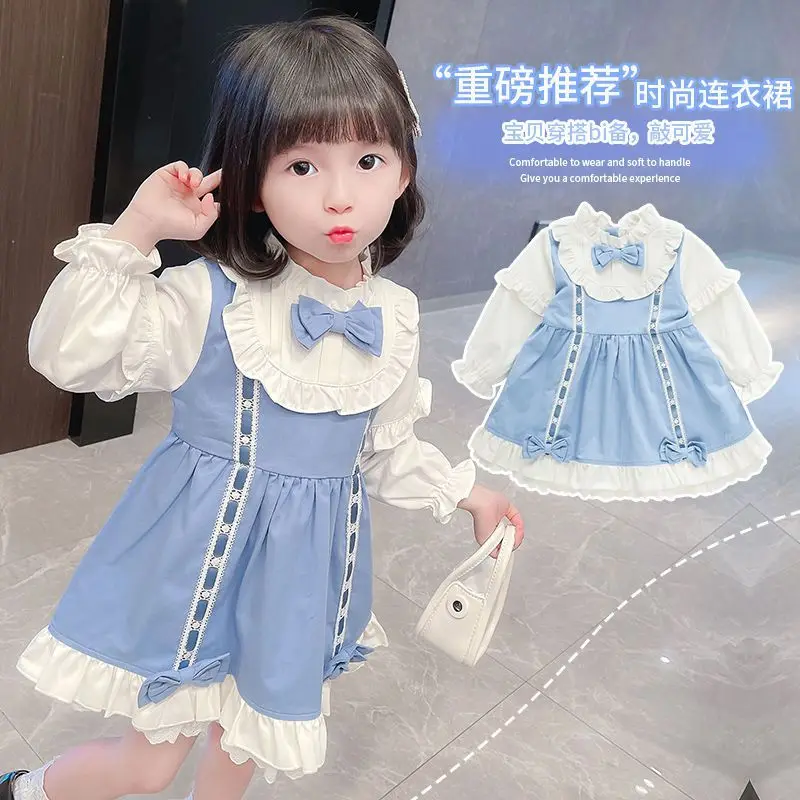 New Lolita Girls' High-End Dress Spring and Autumn Birthday Dress Princess