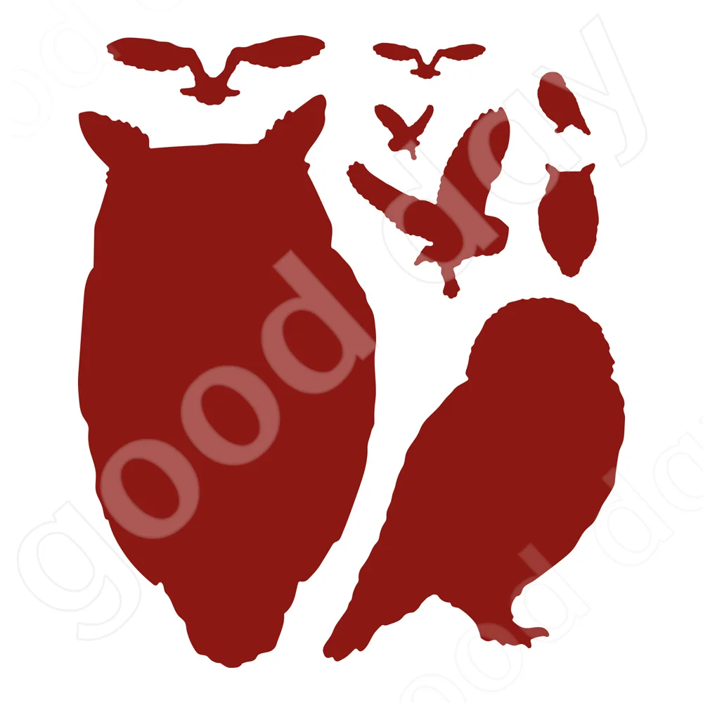 

Owl Silhouette Metal Cutting Dies Scrapbook Diary Decoration Embossing Template Diy Greeting Card Handmade 2022 New Arrival
