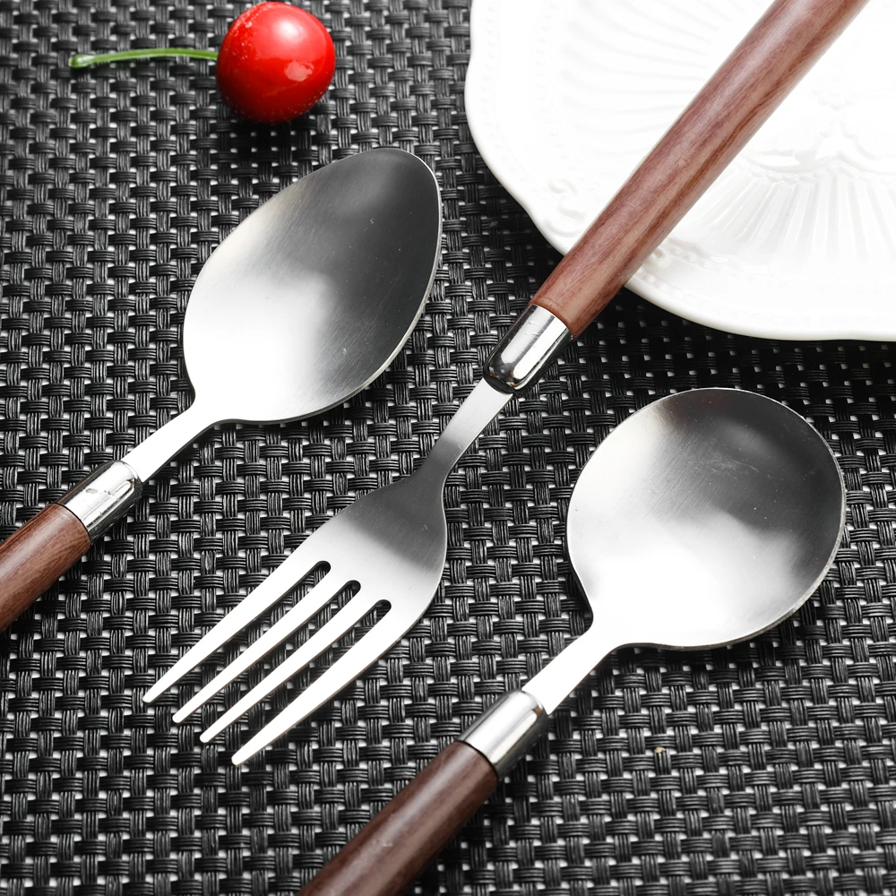 Children's Spoon Fork Set 4PCS Stainless Utensil Children's Tableware Training Spoon Feeding Tableware Soft Kitchen Accessories