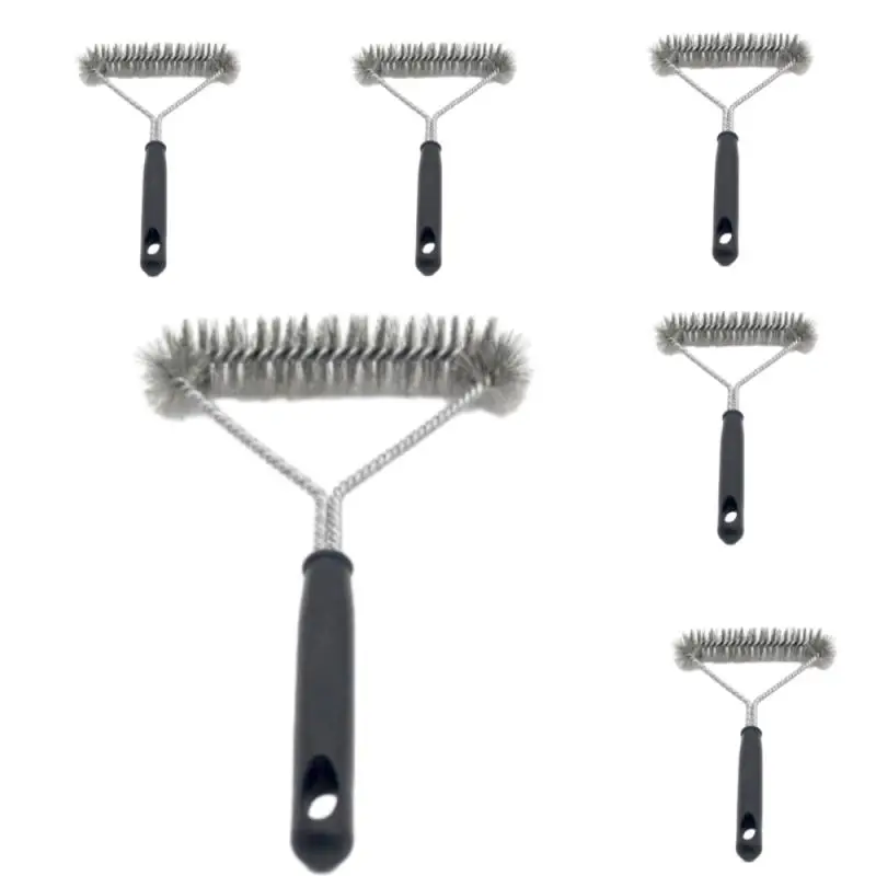 12 inch Barbecue Grill BBQ Brush Stainless Steel Wire Bristle Cleaning Brushes With Handle Cooking Tool Supplies