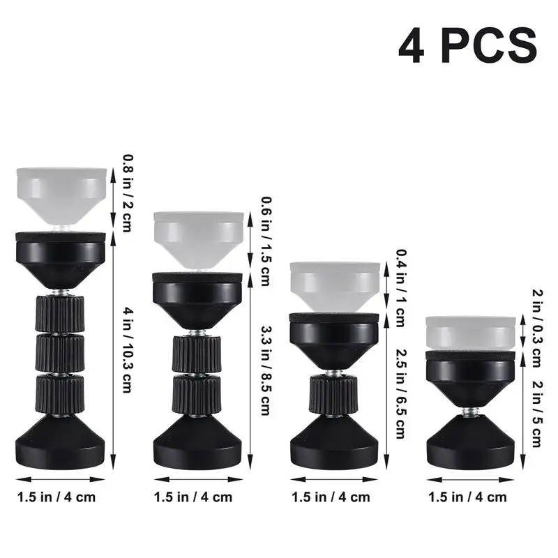 Furniture Fall Preventer Bed Frame Support Headboard Stabilizer Adjustable Sofa Stoppers Plastic Wall for Spacer 4 Pcs bed frame