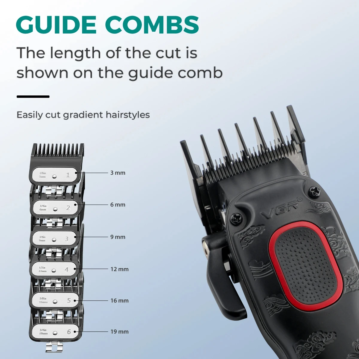 VGR V-016 مقص الشعر الكهربائية المعادن الإغاثة الج...