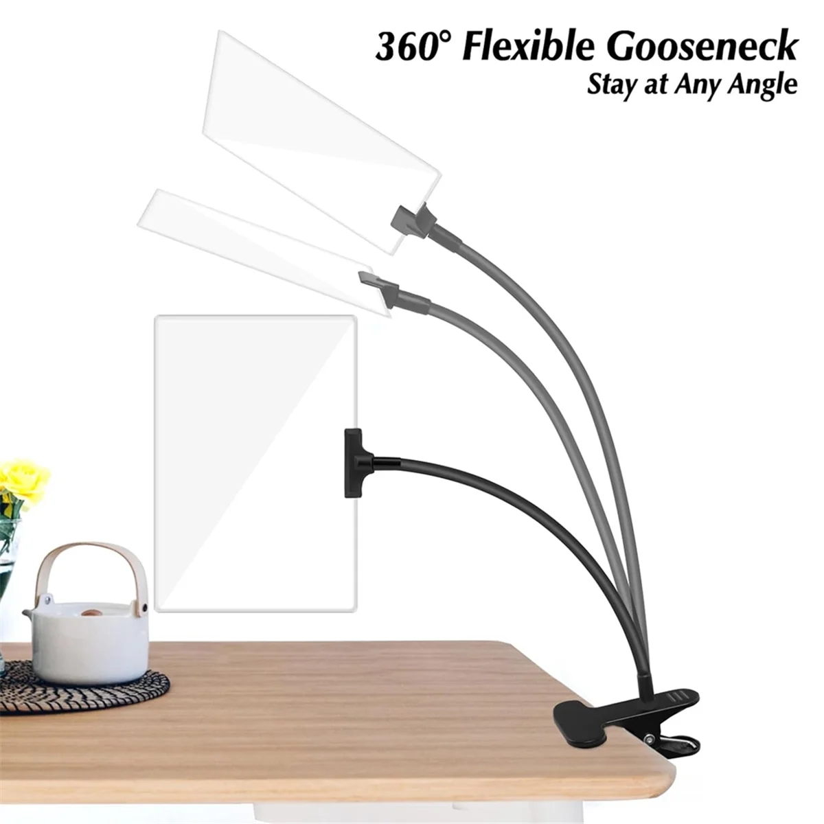 Magnifying Glass with Clip 5X 6x3.5 Inch Magnifier with Clamp Adjustable Flexible Gooseneck Clip on Magnifying Glass magnifying glass