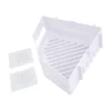 Plastic Triangle Bathroom Shelf Organizer Shampoo Gel Storage Basket Bathroom Corner Shower Rack Holder White Gray Pink 3