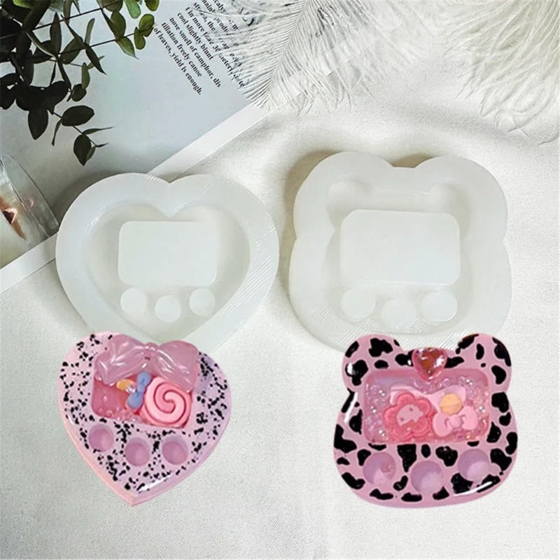 

Love Heart/Bear Shaped Quicksand Shaker Silicone Mold Epoxy Resin Molds Jewelry Casting Tools DIY Handmade Keychain Moulds