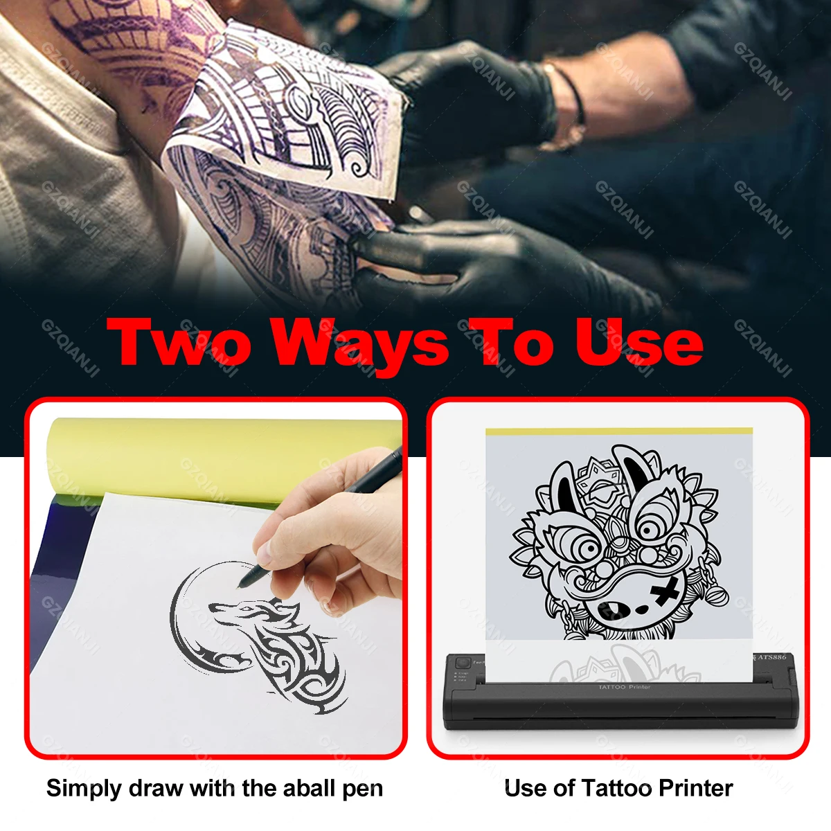 100pcs Tattoo Transfer Paper Spirit Master Tattoo Stencil Copier Carbon Thermal Paper For Tattoo Printer A4 Paper Size