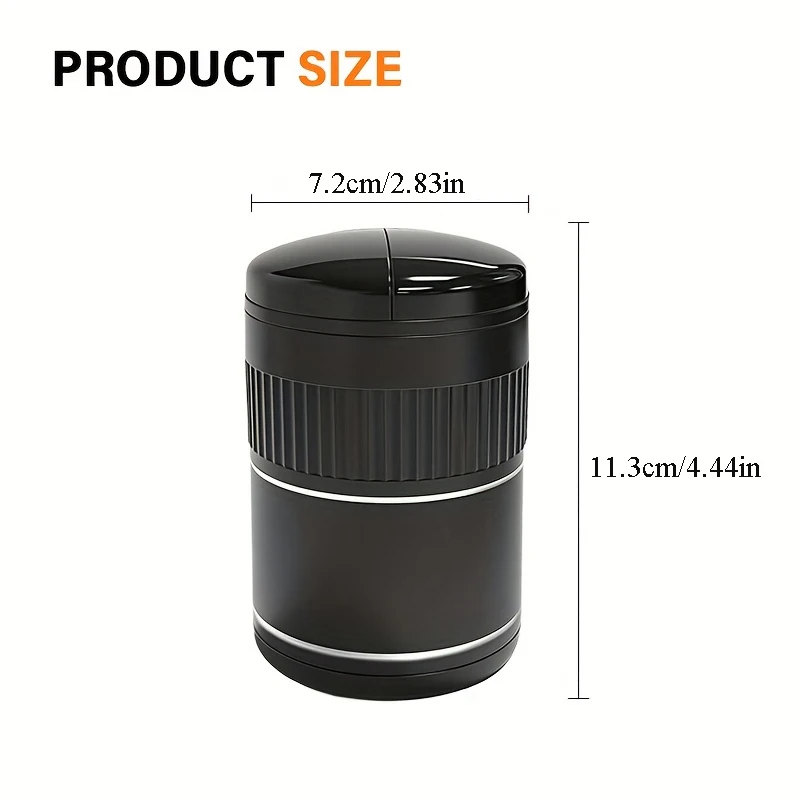Smart Car Ashtray Auto-Open Infrared Sensor One-Touch Open/Close Lid Metal Inner Cup Holder Auto Accessories for Men Gifts