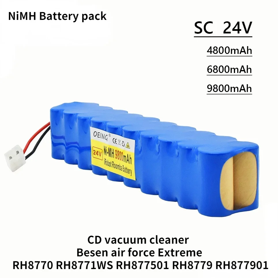 Nuovo 9800Mah Per Rowenta 24V Nimh Battery Pack Cd Aspirapolvere Besen Air Force Extreme Rh8770 Rh8771Ws Rh877501 Rh8779 Rh877901