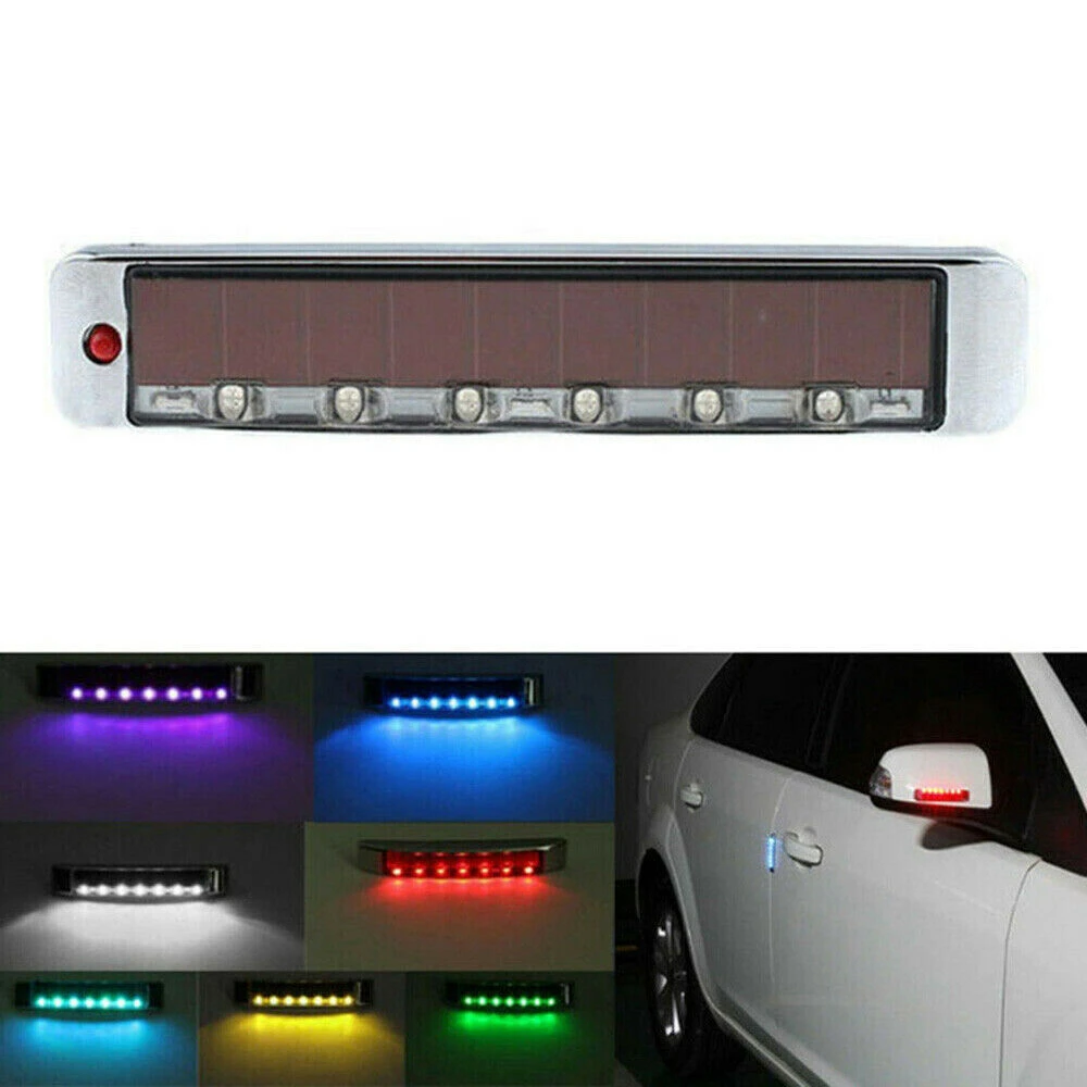

Car Vehicle LED Door Edge Guard Anti-collision Anti-static LEDs Strobe Warning Light Solar Charging Traffic Warning Ligh