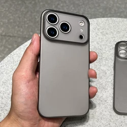 Luxury Ultra Thin Translucent Phone Case with Camera Protection - iPhone 17 (Black)