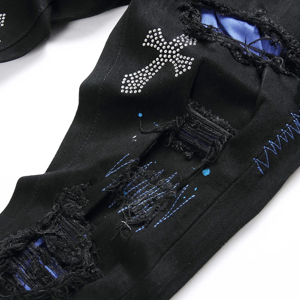 HUNGSON Pantalones Vaqueros Casuales Ajustados Ajustados Para Hombre, Pantalones De