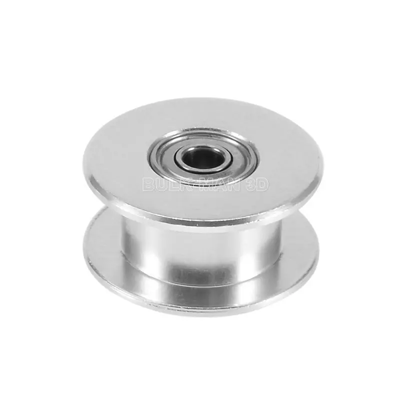 GT2 Dual Bearing Aluminum Smooth Idler Pulley Bore 3/4/5/6/8mm Synchronous Wheel for GT2 Belt Width 6/10/15mm 3D Printer Part