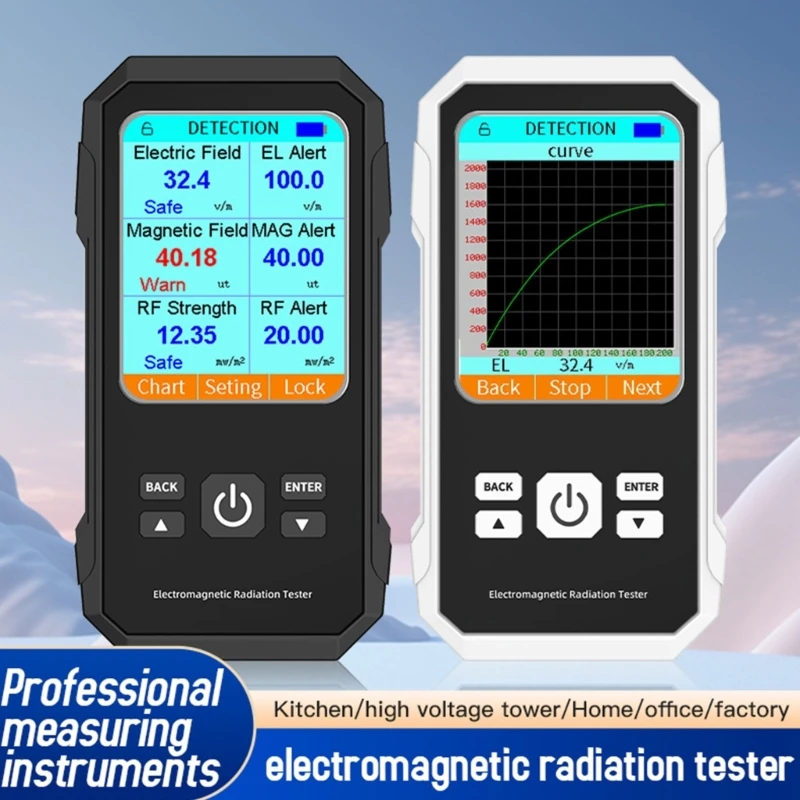 

EMF Meter, Digital Electromagnetic Field Radiation Detector Handheld Digital EMF Detector Radio Frequency Warn MeterDropshipping