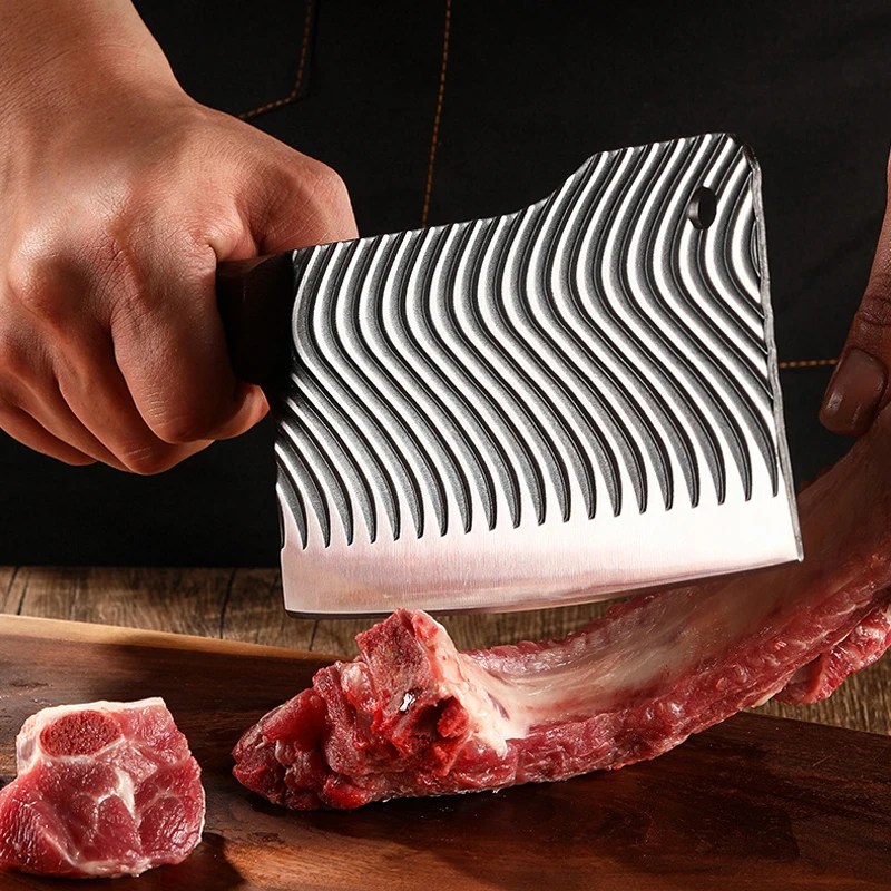 Kitchen Knife Forged Stainless Steel Slicing Knife Meat Cleaver Bone Butcher Chef Sharp Cutting Fish BBQ Tool