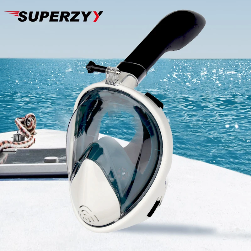 New Underwater Snorkeling Mask Set 180 Degree Wide Swimming Masks Safe Waterproof Scuba Anti Fog Full Face Diving Mask Kids