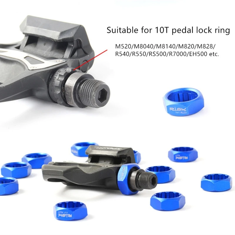 M520/M8040/EH500 용 10T 자전거 페달 액슬 메인 샤프트 제거 도구 알루미늄 합금 산악 도로 자전거 렌치