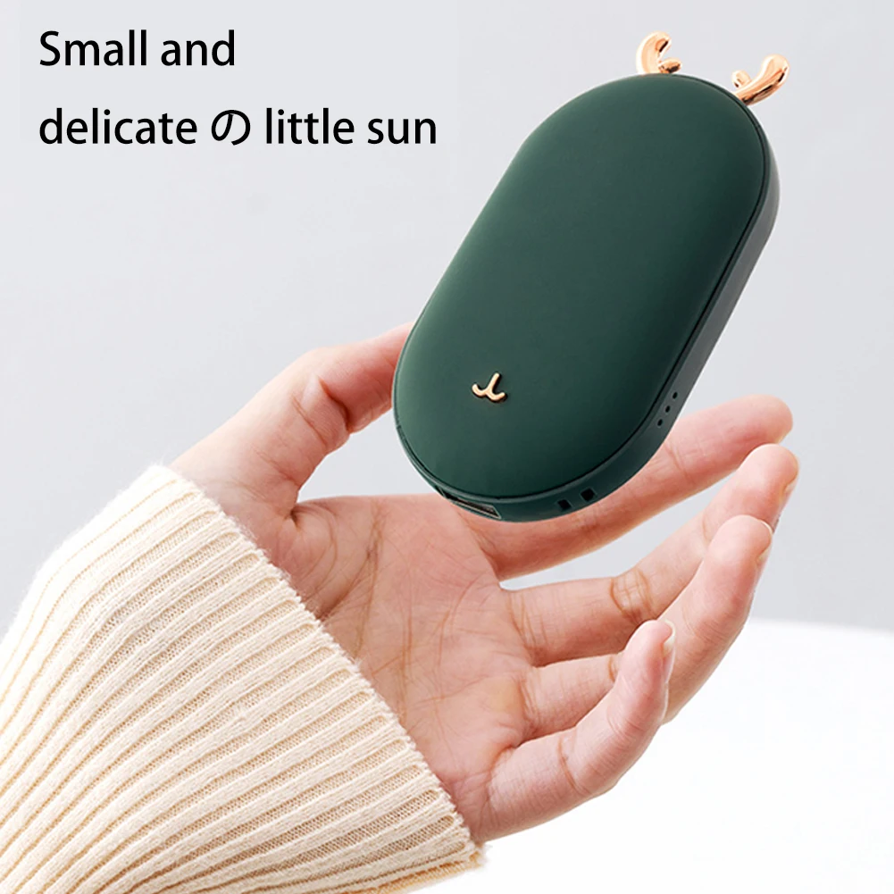 2 in 1 Rechargeable Hand Warmer 5200mAh Power Bank Electric Handwarmer Portable Hand Warmer Hunting Golf Camping Gear Warm Gifts
