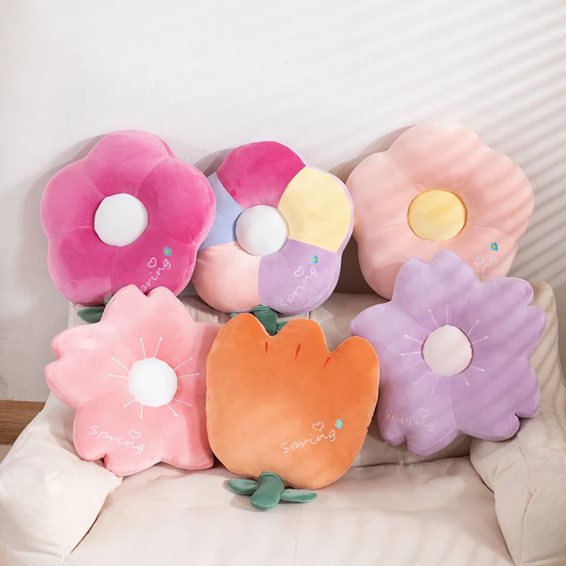 Cuscino con fiori di ciliegio - Decorazioni floreali in velluto