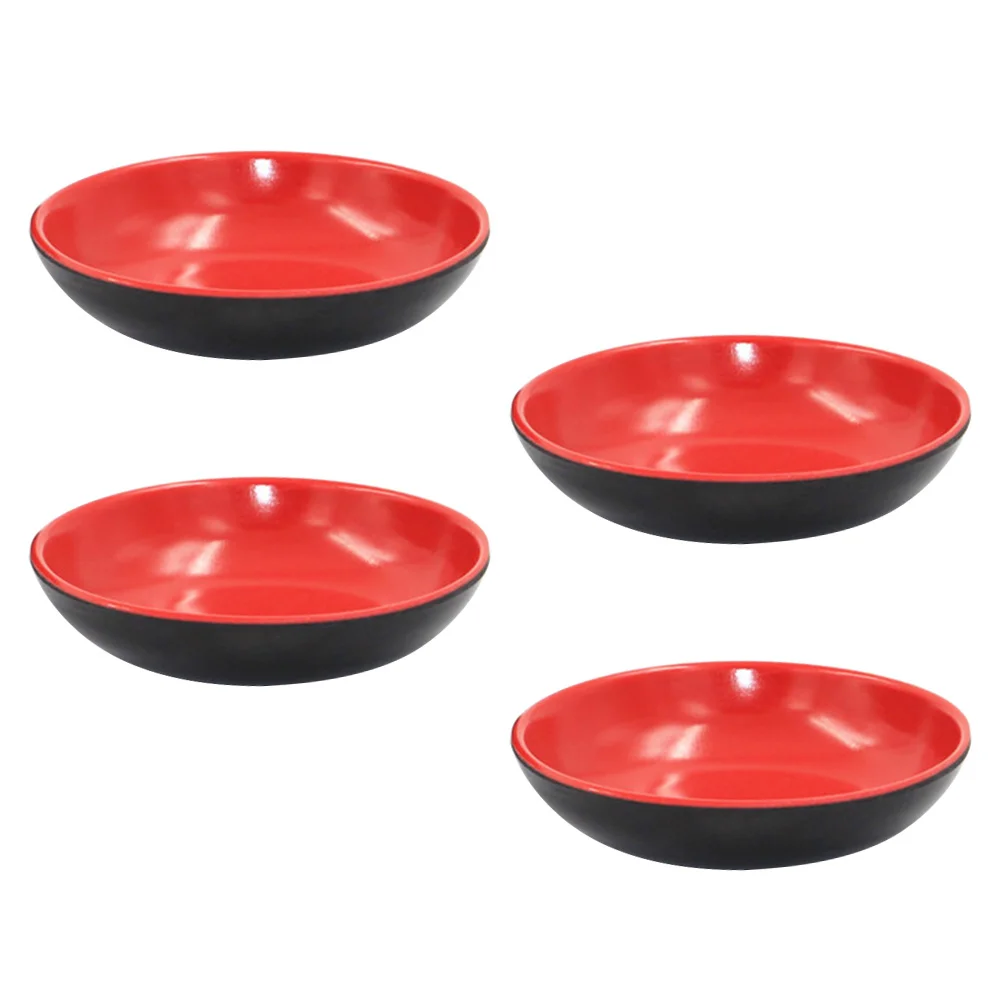 Round Sauce Dishes Food Dipping Soy Sauce Plates Melamine Seasoning Dish Appetizer