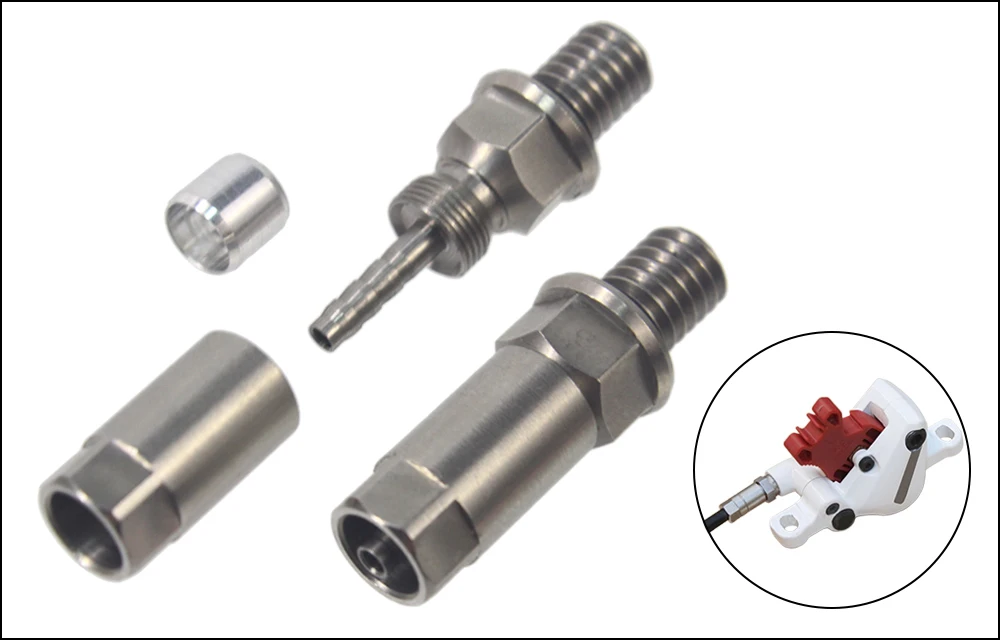 HEPPE Fahrrad hydraulischer Scheibenbremssattel Olive Adapter hydraulischer Schlauchanschluss für AVID E5 ER XX X0 Bremssattelschlauch Banjo – Detail 7