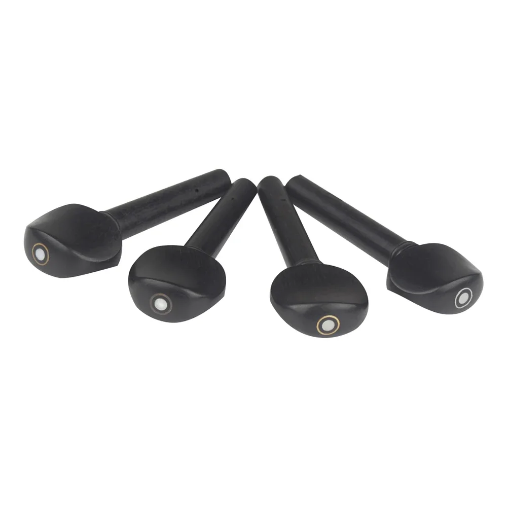 Premium Ebony Violin Tuning Pegs Set - Replacement Stringed Instrument Accessories (4 Pieces)