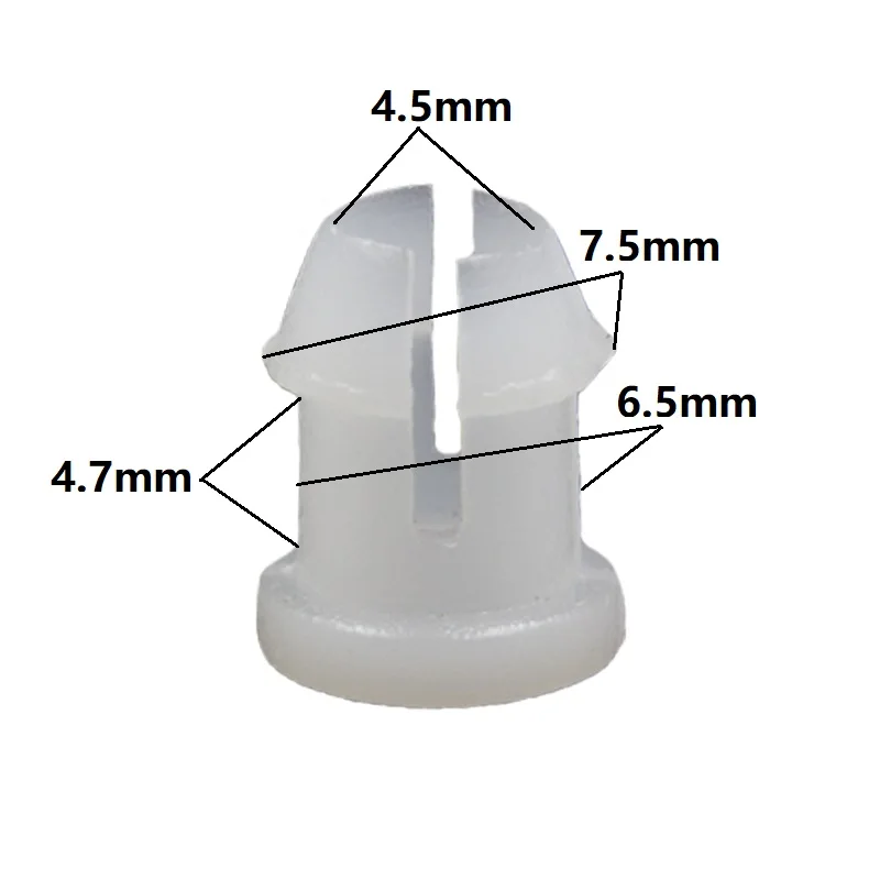 Universelle Kunststoff-Verschlussstangenbefestigungen, Autodraht-Clip, passend für 3 mm, 4 mm, 5 mm Loch, Türschlossstangen-Clip – Detail 7