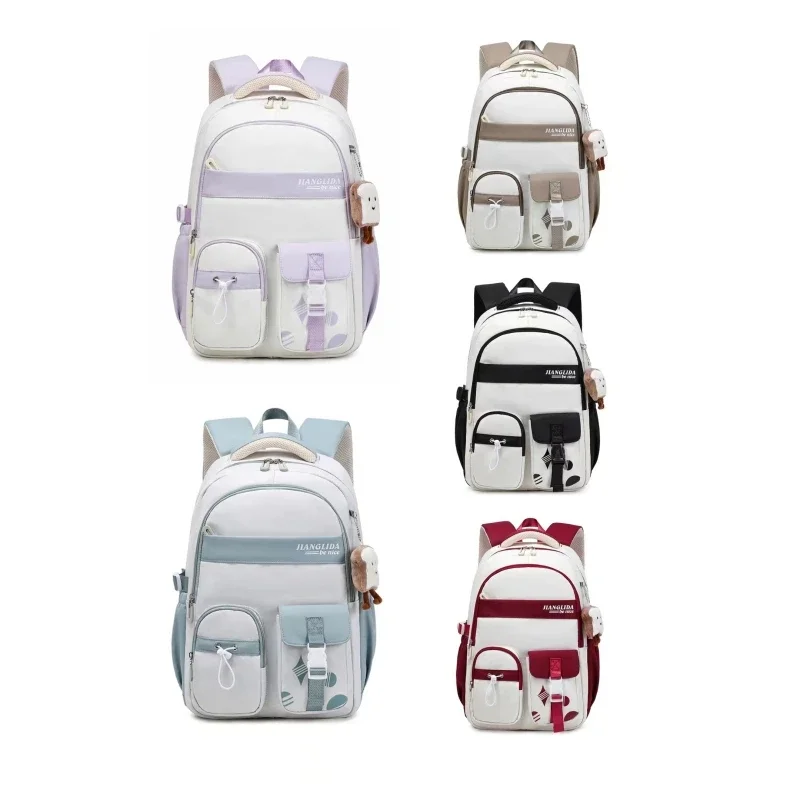 Schoolbag New Fashion Backpack Japanese Simple Korean College Students Waterproof Oxford Outdoor Backpack.
