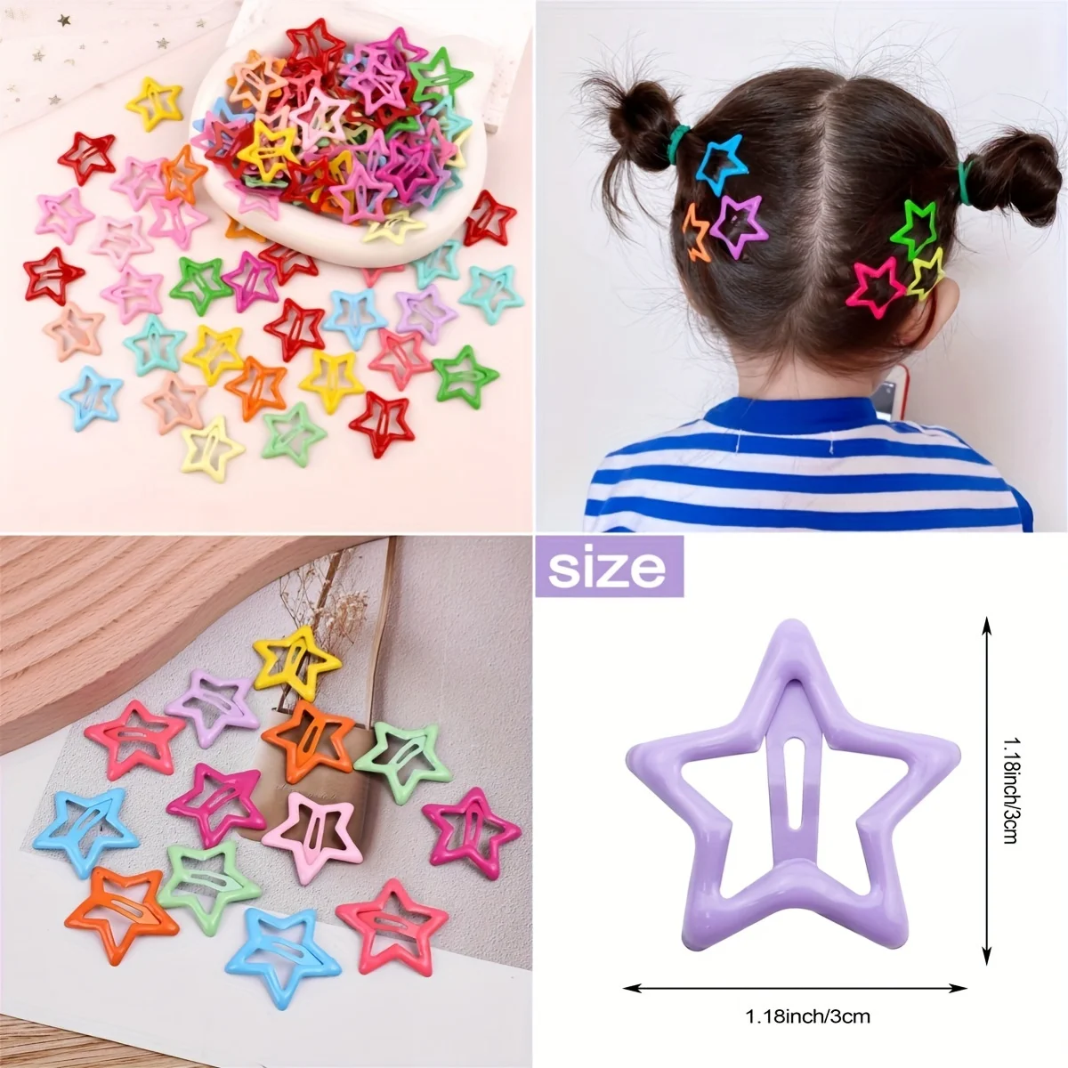 20/50 Stück süße Stern-Haarspangen – bezaubernde Kopfbedeckung, Haarschmuck für Babys, ideale Wahl für Geschenke