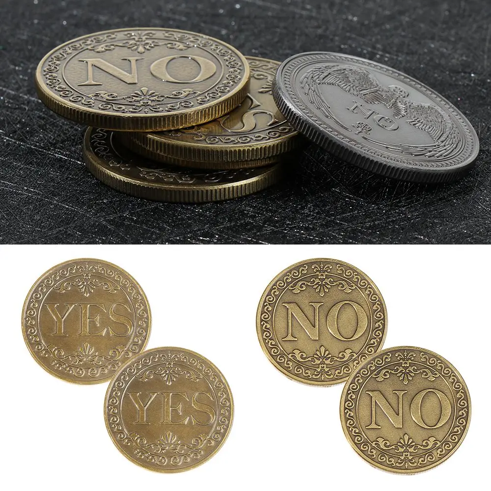 Description Picture 2 of item1PC Bronze Yes or No Commemorative Coin Souvenir Non-currency Coins Game Prop Challenge Coins Collection Decoration Art Crafts