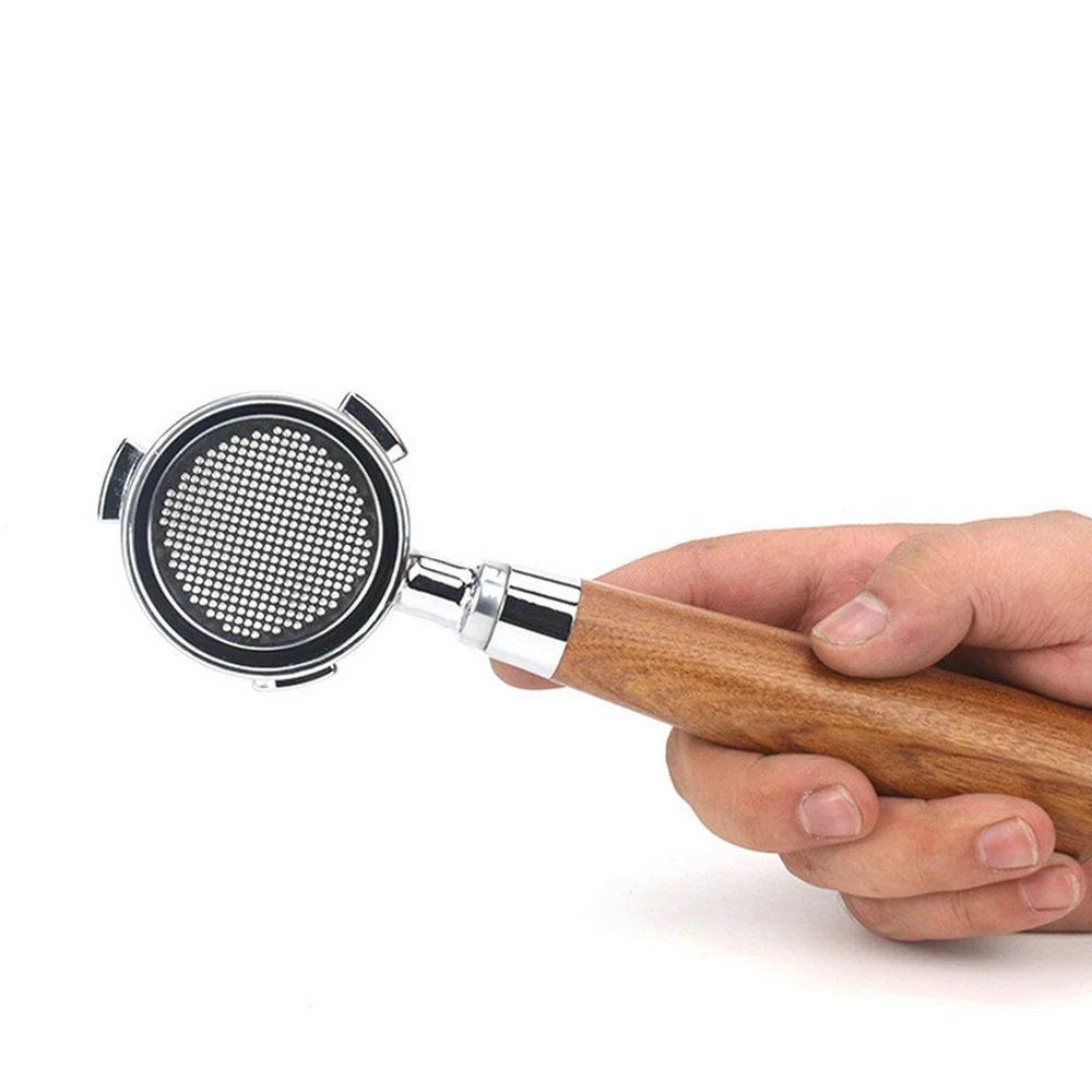 51mm Coffee Bottomless Portafilter Filter Basket & Wooden Handle Replacement Delonghi EC680 EC685 Coffee Machine Tool coffee machine adapter parts coffee machine filter bowl coffee powder handle