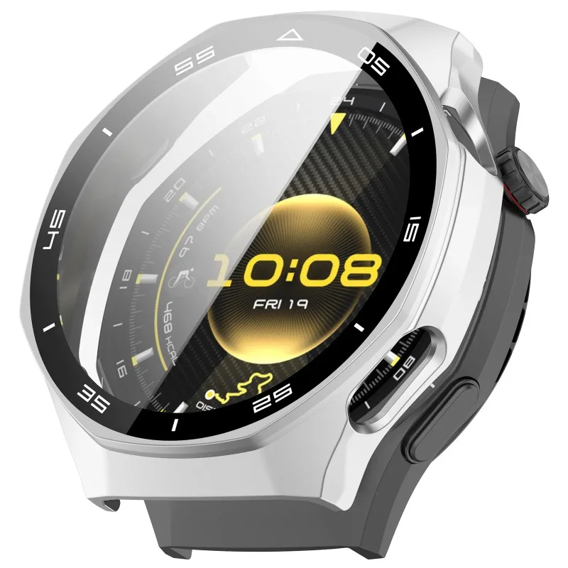 Premium Tempered Glass Film & Protective Case for Smartwatch - Official Scale Screen Protection Shell with 46mm Sport Band