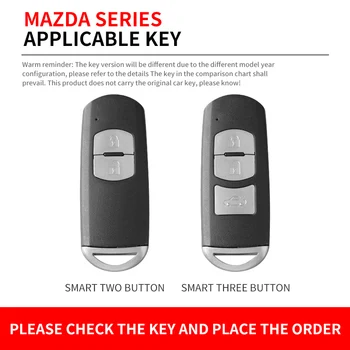 Custodia per chiave a distanza per auto in metallo Shell Fob per Mazda 2 3 5 6 BL BM GJ Atenza Axela Demio CX-3 CX3 CX-5 CX5 CX7 CX-9 CX8 Keyless - Custodia per chiave a distanza per auto in metallo Shell Fob per Mazda 2 3