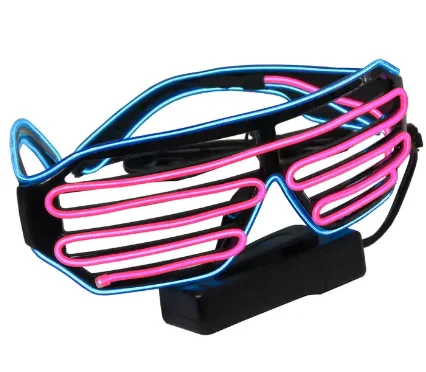 

Flashing Glasses EL Wire LED Glasses Glowing Party Supplies Lighting Novelty Gift Bright Light Festival Party Glow Sunglasses