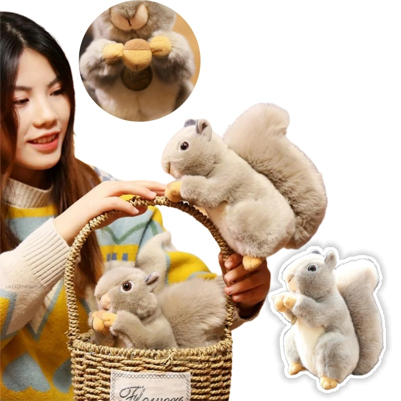 

Реалистичная кукла-белка из искусственного плюша, 20 см