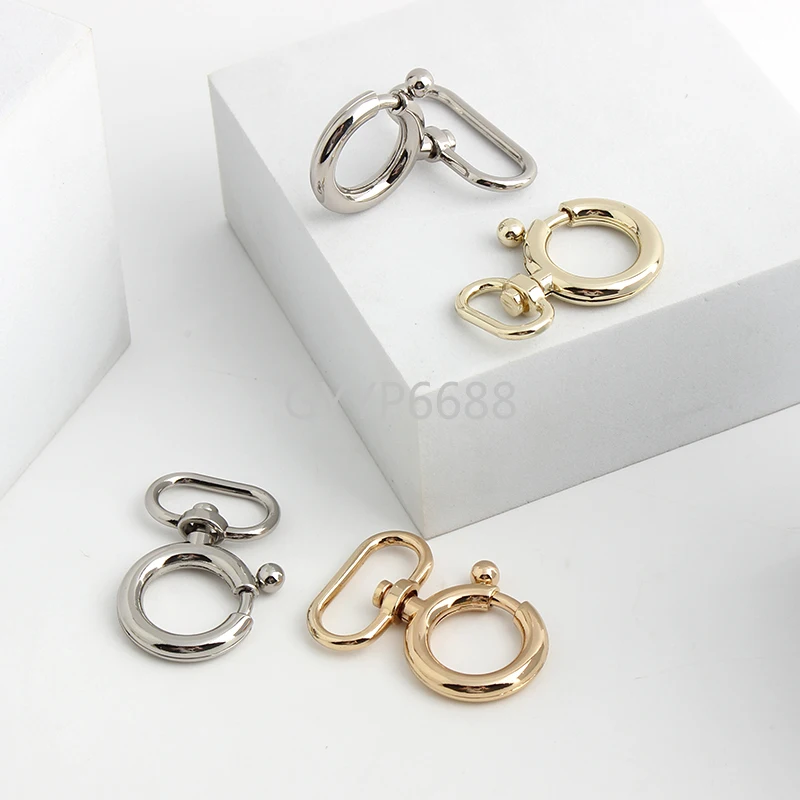 5-20-100PCS 17//21/25/32MM Metal Rotary Trigger Snap Hooks For Handbag Bags Strap Connect Key Chain Rope Spring Hook Accessories