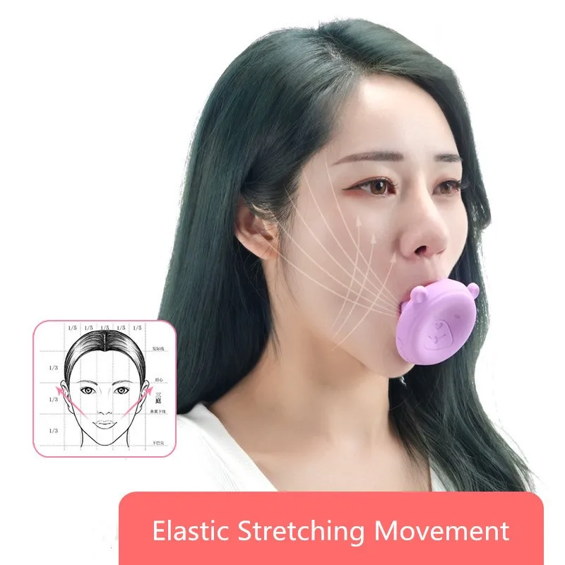 

New Face Slimming Tool Face Lift Skin Firming V Shape Exerciser Instrument Cute Portable Anti Wrinkle Mouth Exercise Tool
