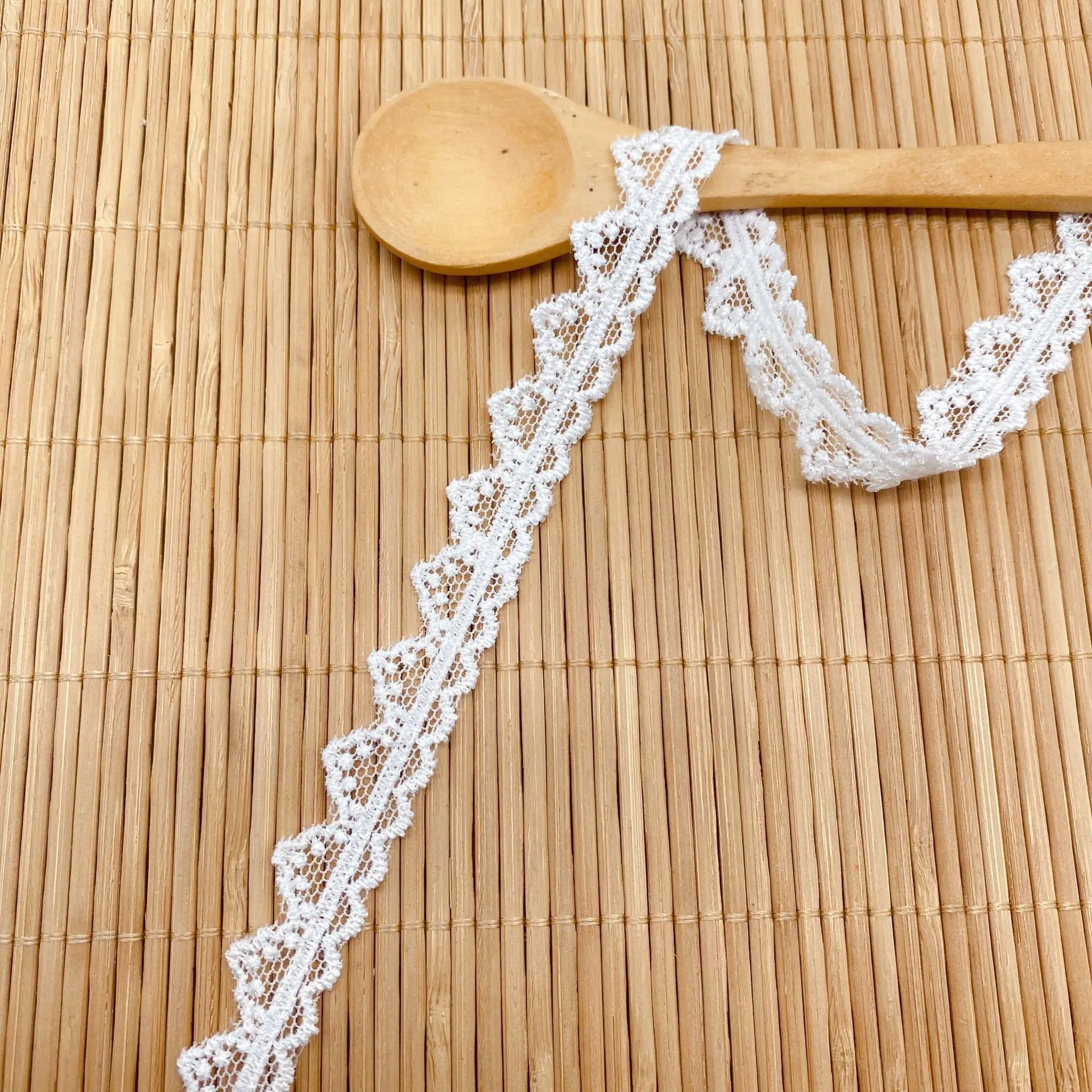 5Yards/Lot Cute Bilateral Mesh Love Lace Fabric DIY Children's Cloting Garment Sewing Accessoires