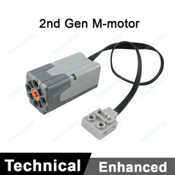 Premium Train Motor Kit with Servo, Battery Box, IR Remote, and LED Lights for Advanced Building Block Creations (2nd Gen M - motor)