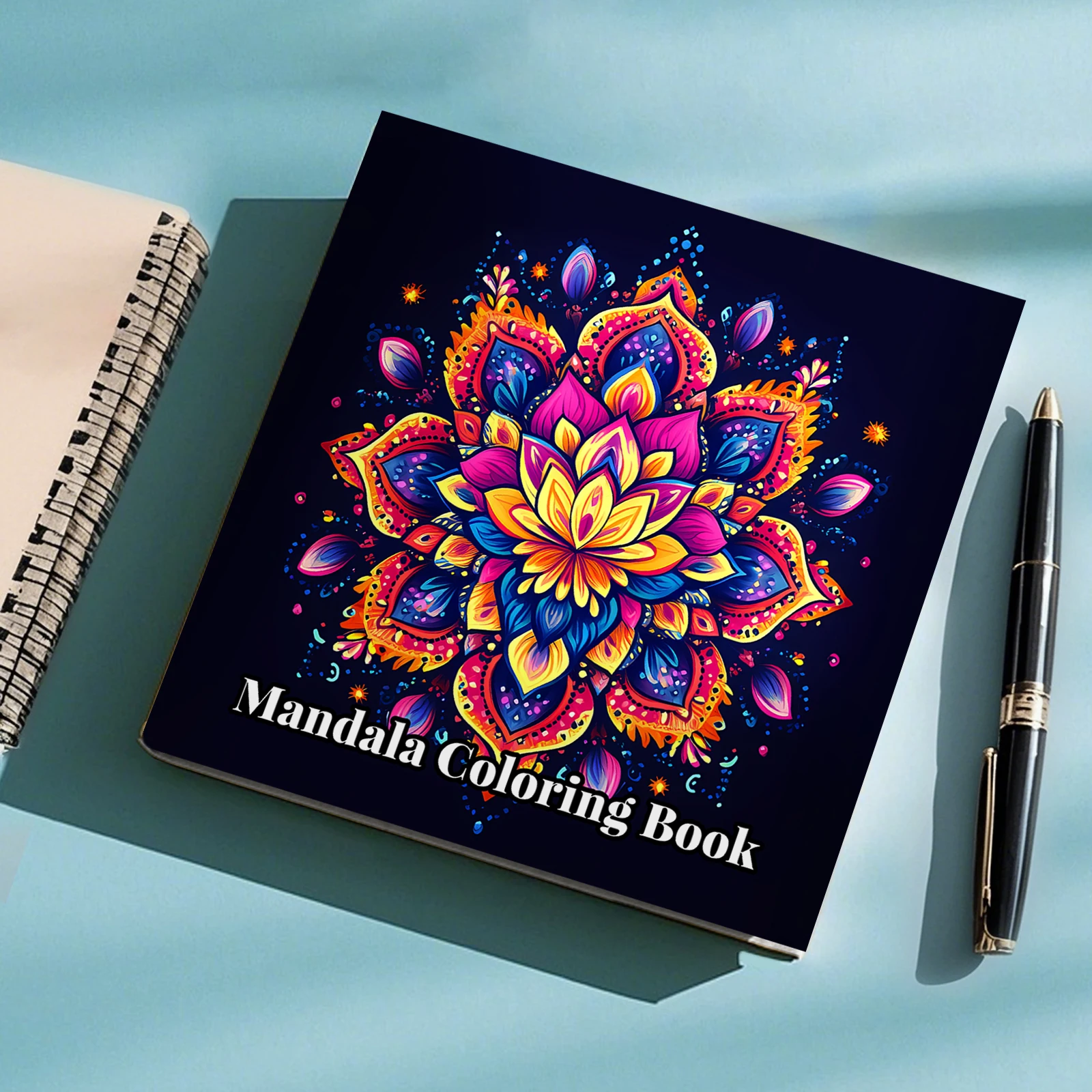 MANDALA Malbuch für Erwachsene, Bilderbuch, niedliches Blumen-Zeichenbuch, perfektes Geschenk für Party und Geburtstag – Detail 4