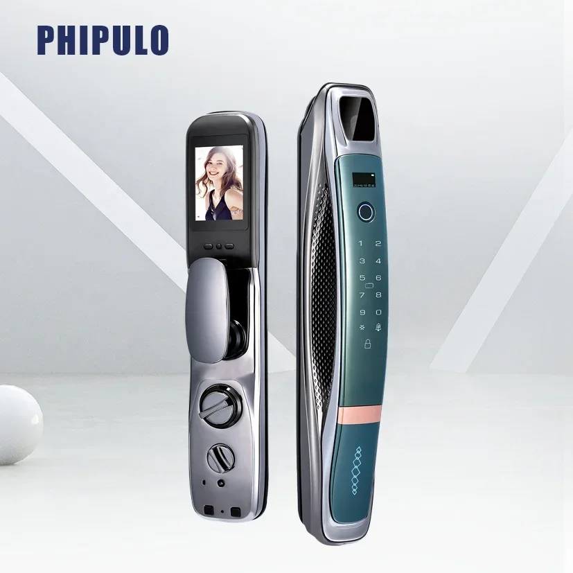 Phipulo Smart Home Keyless Touch Screen Intelligent Digital Electronic Lock Biometric Fingerprint Smart Door Lock with Camera