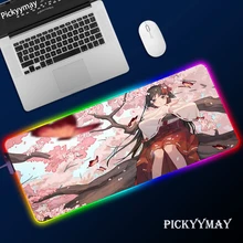 Cardcaptor Sakura Gaming Mouse Pad RGB Computer LED Mousepad Large Gaming Mouse Pad XL Mouse Pads Pink PC Gamer 900x400 Desk Mat