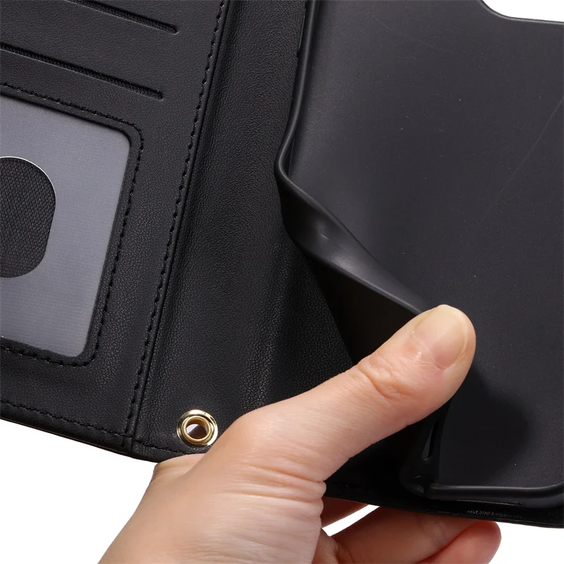 Karierte Leder-Brieftaschenhülle für Samsung Galaxy A10 A20 A30 A30S A40 A50 A50S A70 A70S Lanyard Flip Phone Cover_voghion.com