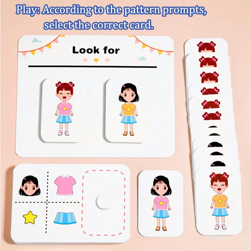 Children Shape Matching Games Sensory Toys Montessori Cards Sorting Logical Thinking Training Party Activities Educational Toys 4