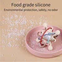 Hochet et anneau de dentition sensoriel, cloche de lit en Silicone, boule Montessori, jouets pour nouveau-nés, cadeau pour enfants, jeux de développement de 0 à 36 mois 3
