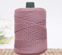 Vibrant 3mm Twisted Woven Rope for DIY Crafts and Decorative Accessories (Meat Pink)