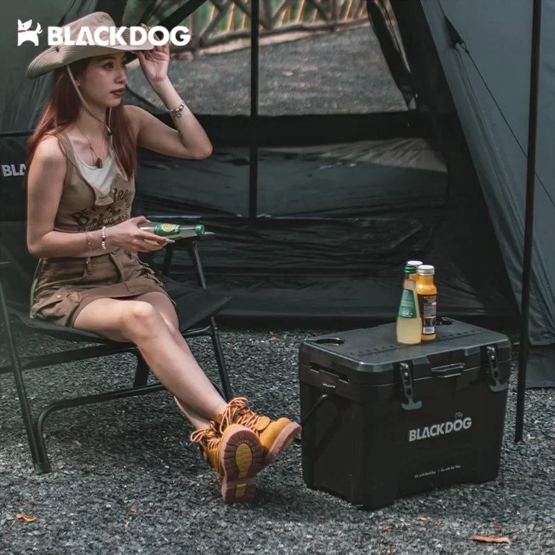26L Large Space Camping PP Insulation Box 108h Keep Fresh Outdoor Travel Food Ice Bucket Cooler Box Fridge Ultralight BLACKDOG