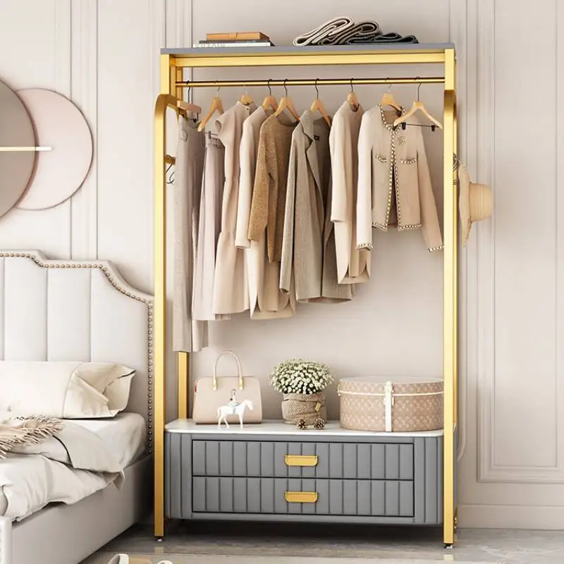 Gold Non Slip Clothes Hanger Modern Bedroom Pretty Rail Organizer Clothes Drying Rack Skirt Storage Percheros House Accessories